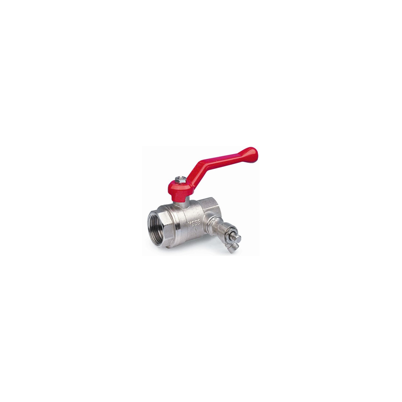 Vanne chauffage sphérique avec robinet de purge Vanne chauffage sphérique avec robinet de purge